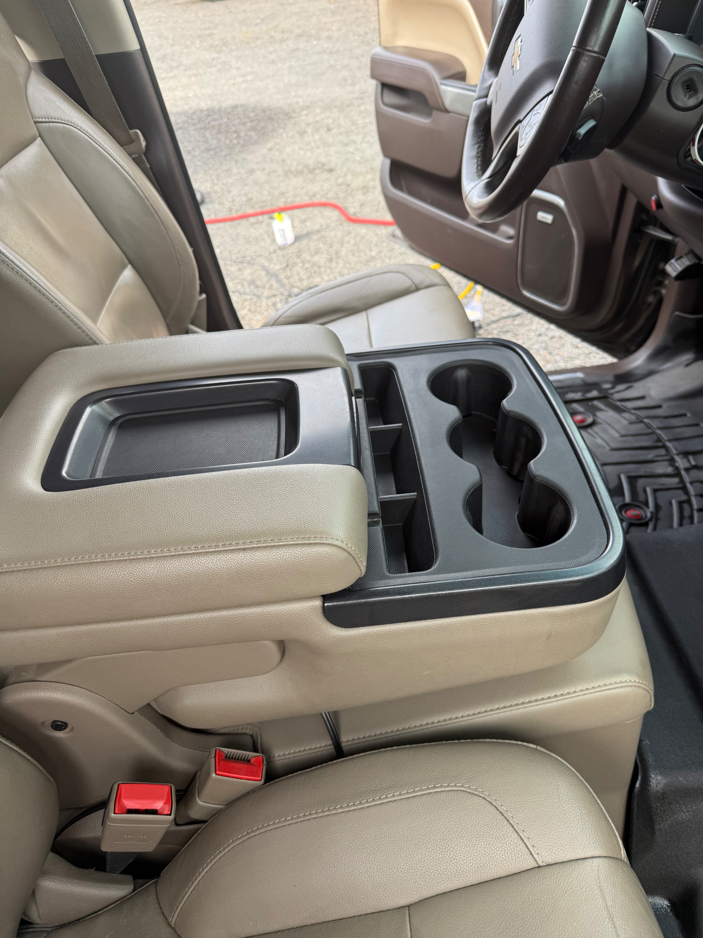 Chevrolet Silverado center console cleaned and conditioned